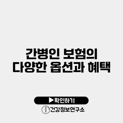 간병인 보험의 다양한 옵션과 혜택