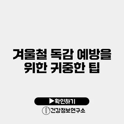 겨울철 독감 예방을 위한 귀중한 팁