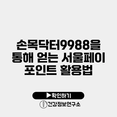 손목닥터9988을 통해 얻는 서울페이 포인트 활용법