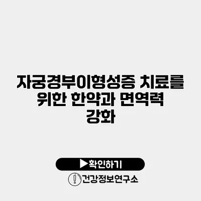 자궁경부이형성증 치료를 위한 한약과 면역력 강화