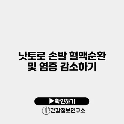 낫토로 손발 혈액순환 및 염증 감소하기