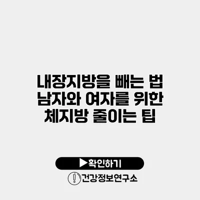 내장지방을 빼는 법 남자와 여자를 위한 체지방 줄이는 팁