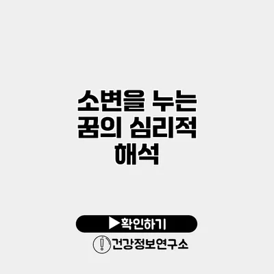 소변을 누는 꿈의 심리적 해석