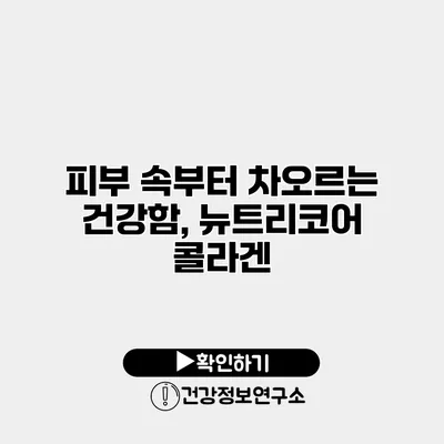 피부 속부터 차오르는 건강함, 뉴트리코어 콜라겐