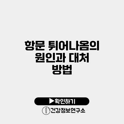 항문 튀어나옴의 원인과 대처 방법