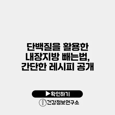 단백질을 활용한 내장지방 빼는법, 간단한 레시피 공개