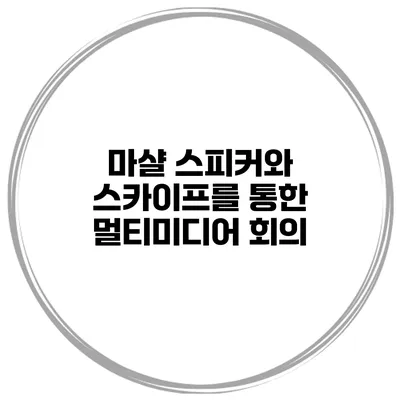 마샬 스피커와 스카이프를 통한 멀티미디어 회의