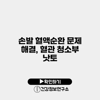 손발 혈액순환 문제 해결, 혈관 청소부 낫토
